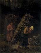 Jean Francois Millet Peasant Women Carrying Firewood Sweden oil painting artist